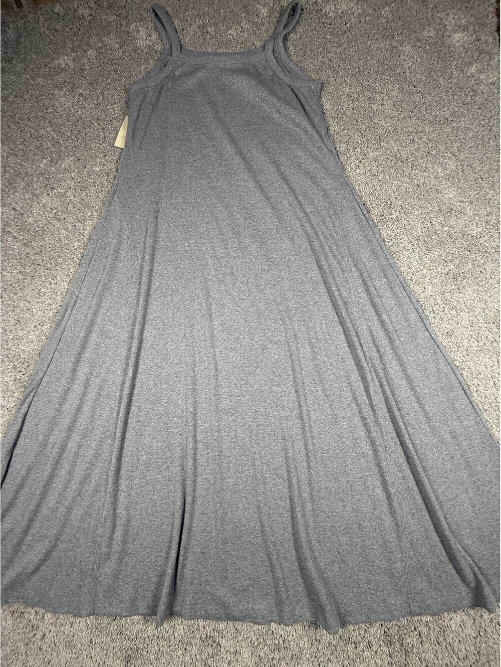NWT Women's Ribbed Maxi A-Line Dress - Universal Thread™ Heather Gray 1X - Picture 9 of 12
